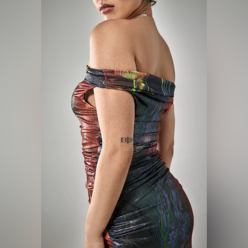 Metallic Multicolor Dress - Picture 4 of 5